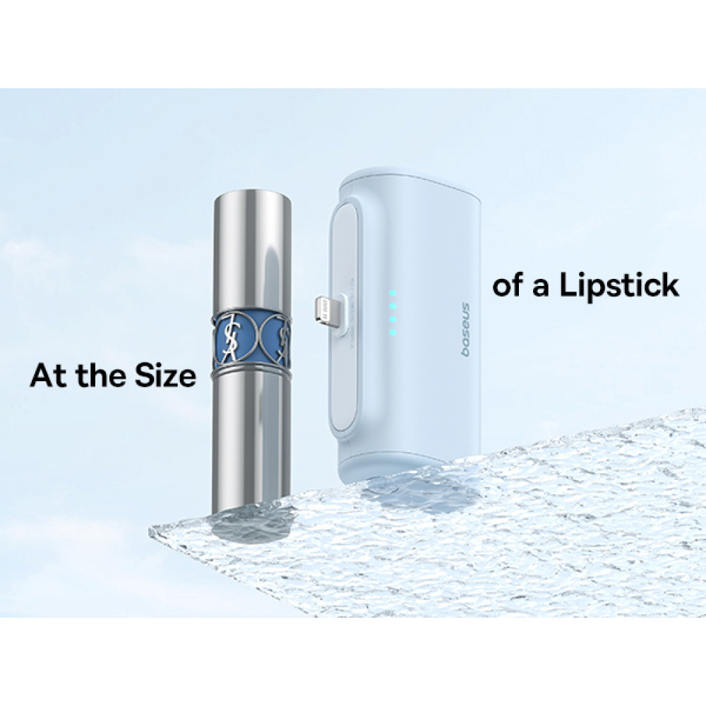 Външна батерия BASEUS Compact Series + Lightning  - 5000 mAh, 20W - (P10068307313-00)