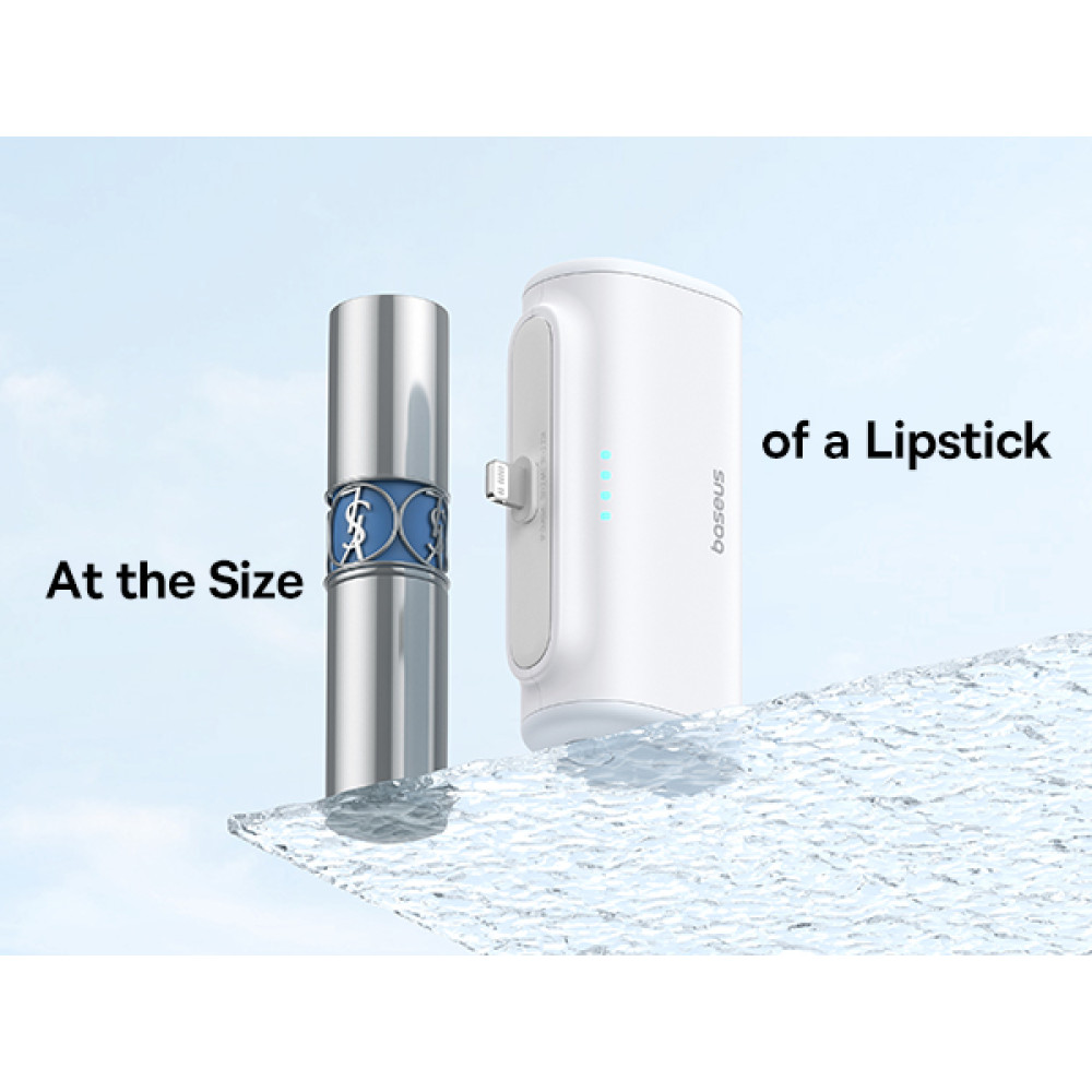 Външна батерия BASEUS Compact Series + Lightning  - 5000 mAh, 20W - (P10068307213-00)