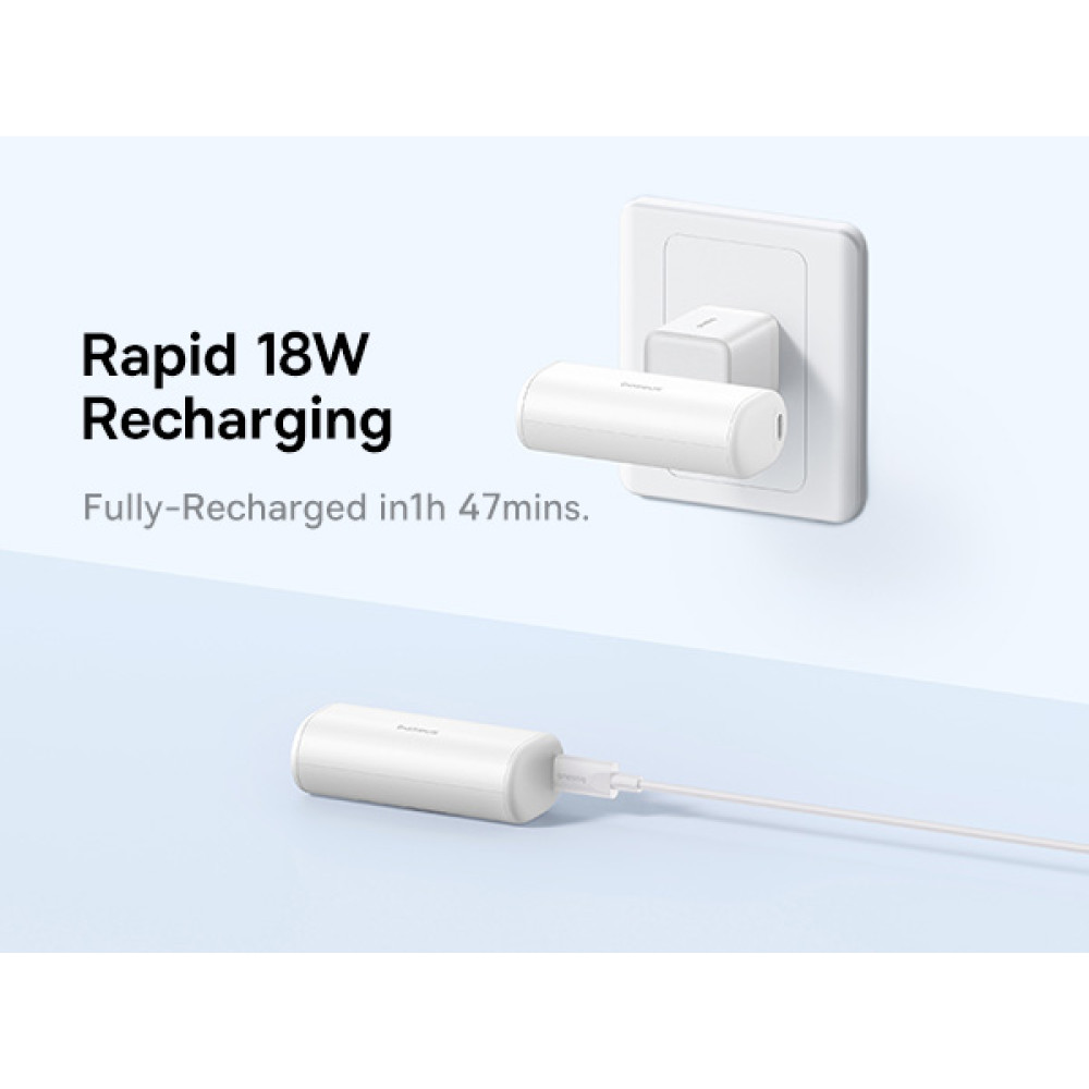 Външна батерия BASEUS Compact Series + USB-C - 5000 mAh, 20W - (P10068306213-00) Външна батерия BASEUS Compact Series + USB-C - 5000 mAh, 20W - (P10068306213-00)