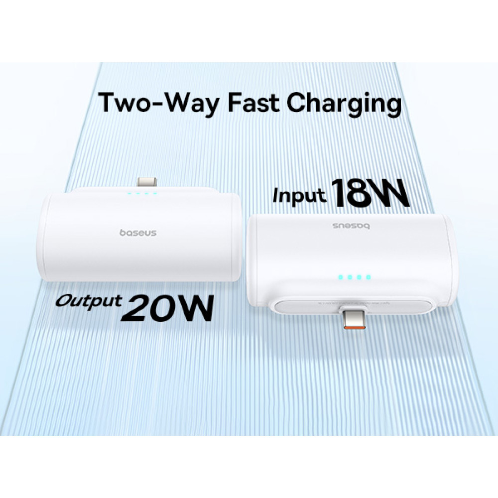 Външна батерия BASEUS Compact Series + USB-C - 5000 mAh, 20W - (P10068306213-00) Външна батерия BASEUS Compact Series + USB-C - 5000 mAh, 20W - (P10068306213-00)