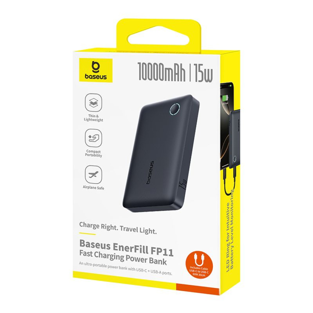 Външна батерия BASEUS - 10 000 mAh, 15W, EnerFill FP11 (P1008210C123-00)