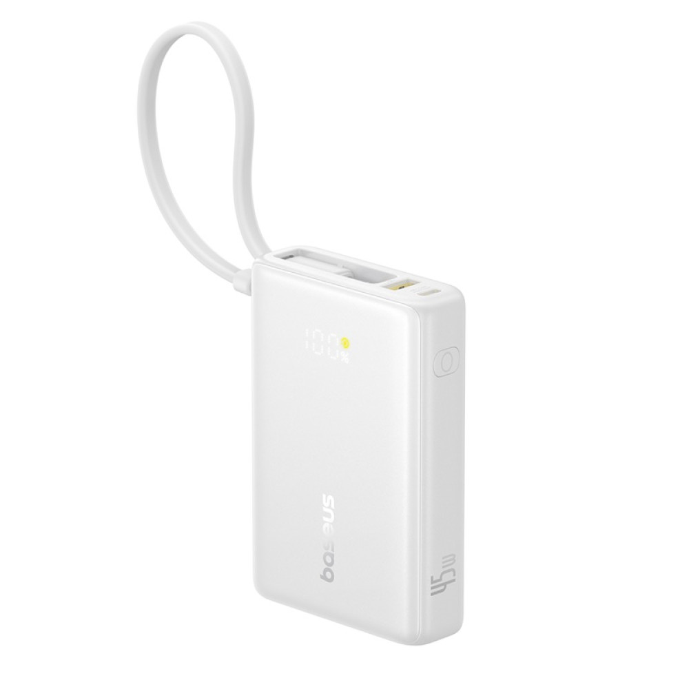  Външна батерия BASEUS - 10 000 mAh, 45W + вграден кабел Type-C, PicoGo (P10073701123-00)
