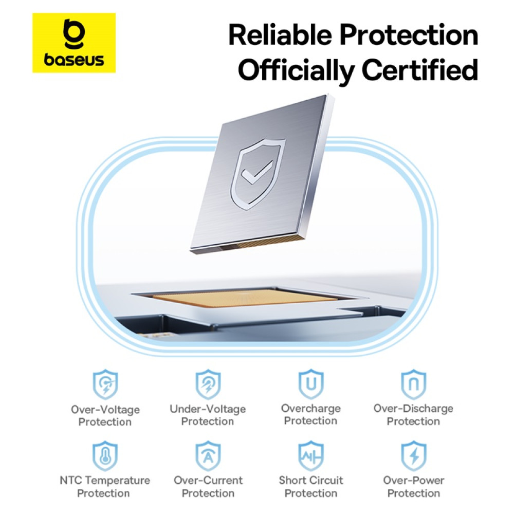  Външна батерия BASEUS - 10 000 mAh, 45W + вграден кабел Type-C, PicoGo (P10073701123-00)