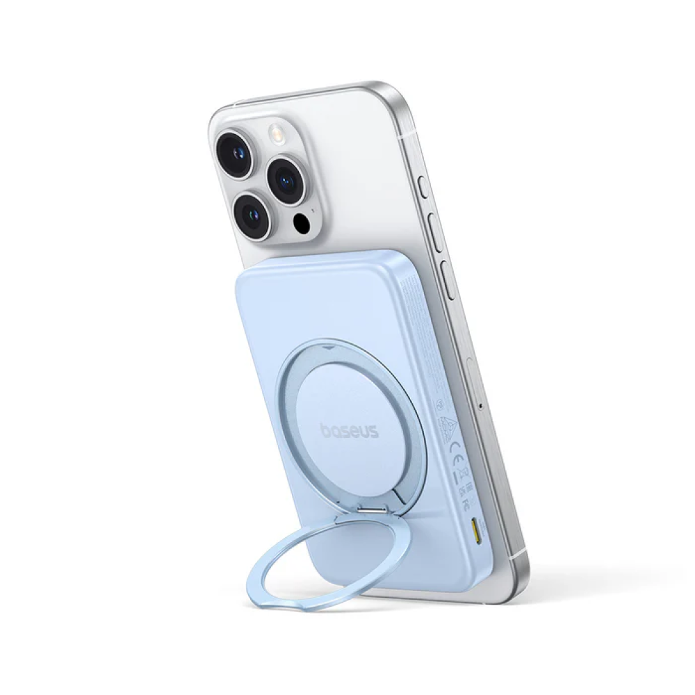 Безжична външна батерия BASEUS PicoGo Qi2 Ultra-slim Magnetic Ring - 5 000 mAh, 20W (P10076800313-00)