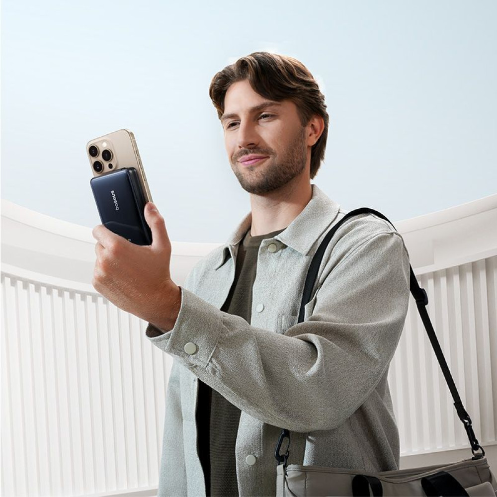 Външна батерия BASEUS - 10 000 mAh, 45W PicoGo Qi2 Nomos Magnetic + Type-C + стойка (P10078800123-00)