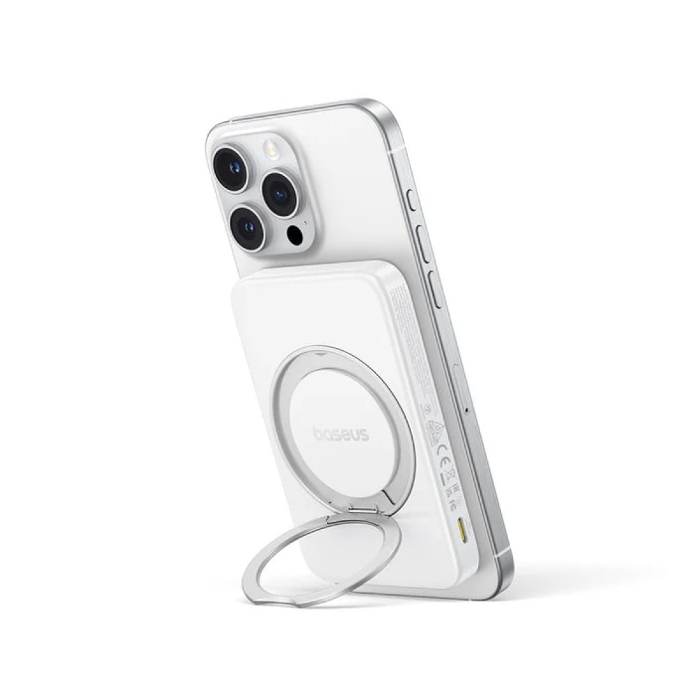 Безжична външна батерия BASEUS PicoGo Qi2 Ultra-slim Magnetic Ring - 5 000 mAh, 20W - (P10076800213-01)
