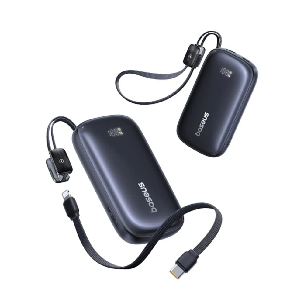  Външна батерия BASEUS - 10 000 mAh, 45W+вграден кабел C+L, EnerFill FC21 Qpow 3 Ultra (E0027Q00)