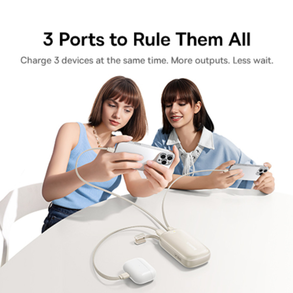  Външна батерия BASEUS - 20 000 mAh, 45W+вграден кабел C+L, EnerFill FC21 Qpow 3 Ultra (E0027P01)