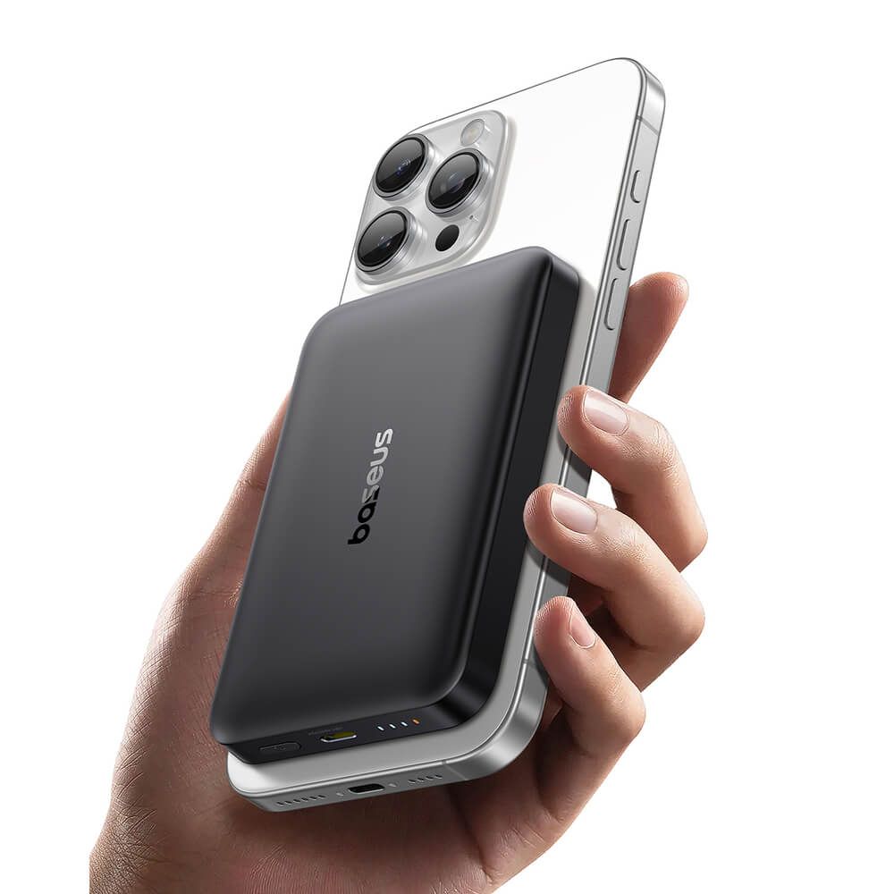 Безжична външна батерия BASEUS Magnetic Qi EnerFill FM12 - 10 000 mAh, 22.5W - (E0028500)