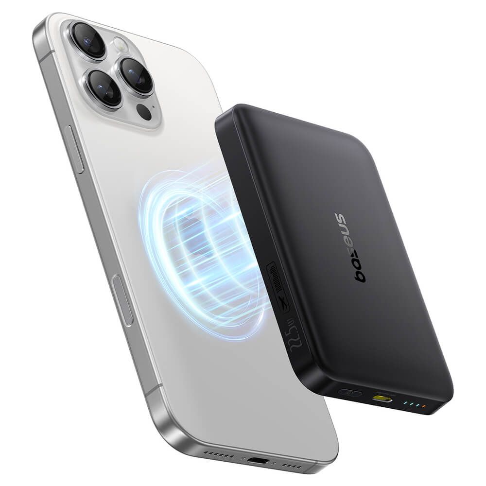 Безжична външна батерия BASEUS Magnetic Qi EnerFill FM12 - 10 000 mAh, 22.5W - (E0028500)