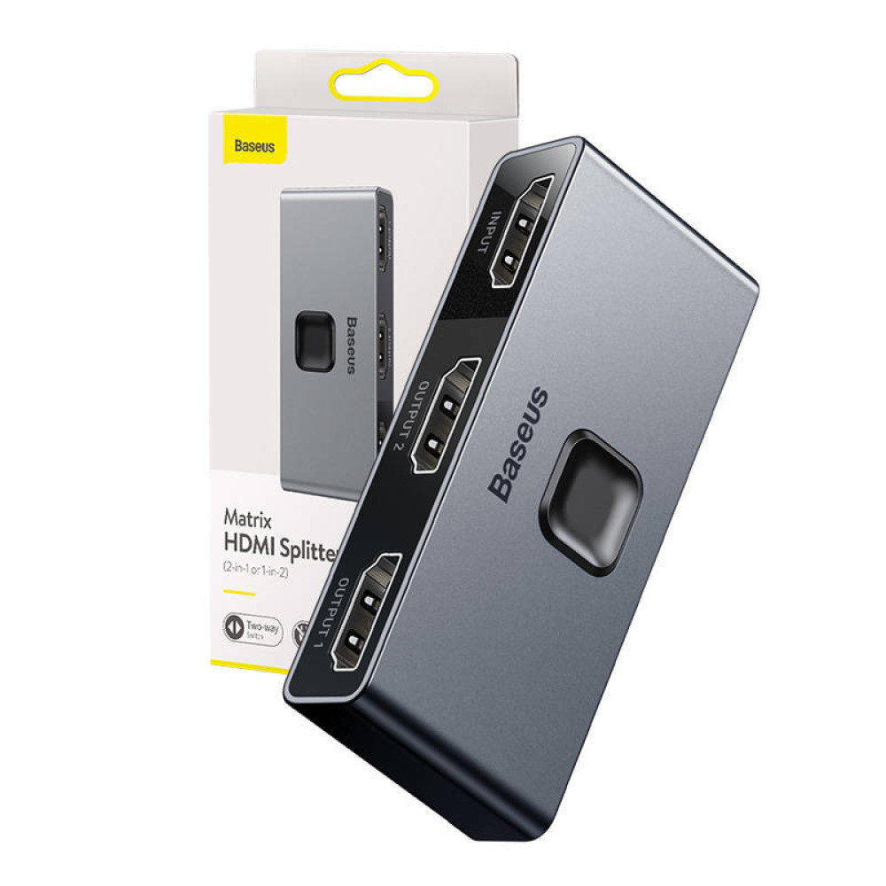 HDMI Сплитер / двупосочен превключвател BASEUS (CAHUB-BC0G)