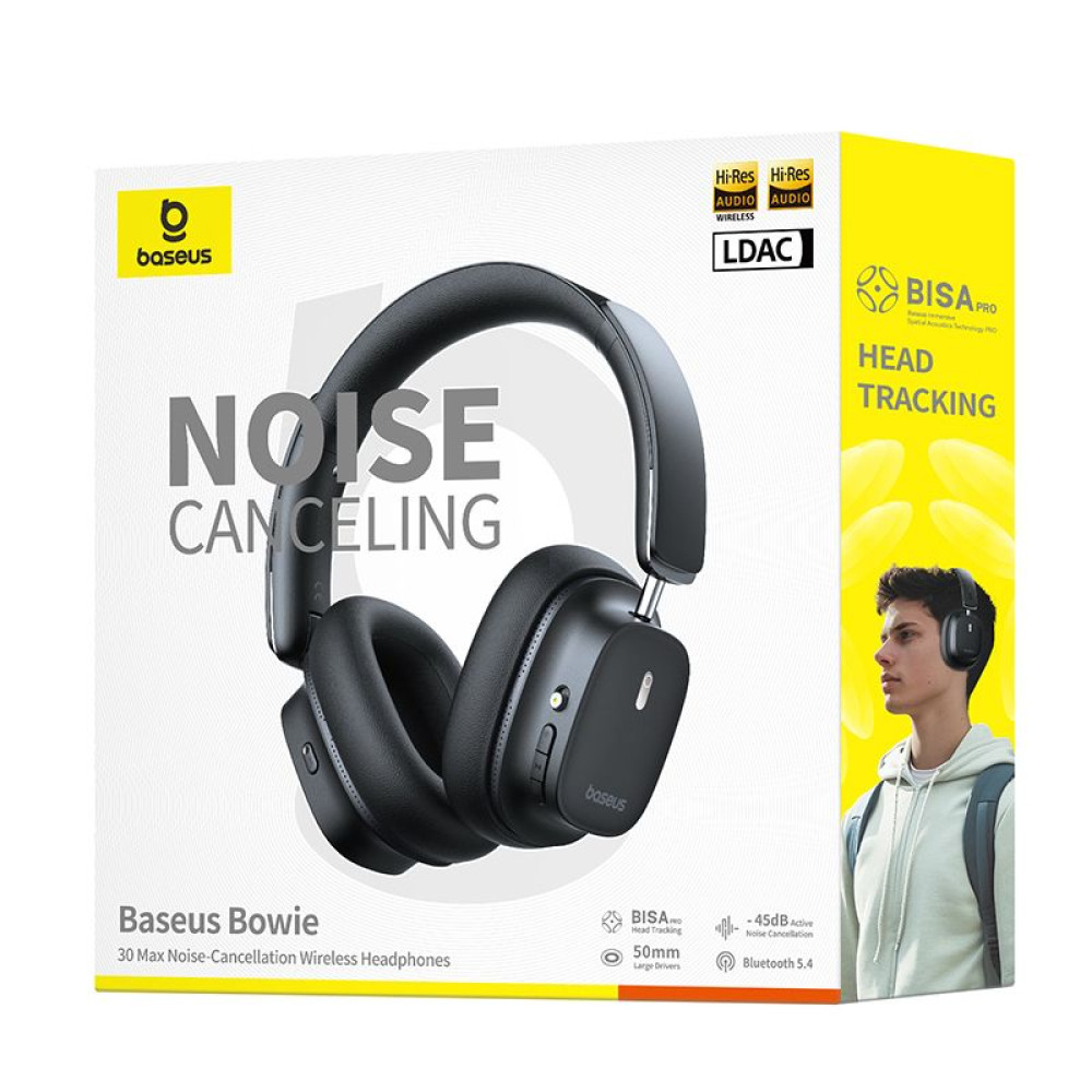 Bluetooth слушалки BASEUS HF Bowie 30 Max ANC (A00075500113-B1), OVER-EAR