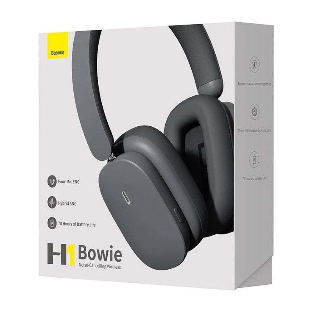 Bluetooth слушалки BASEUS Bowie H1 ANC Wireles (NGTW230013), OVER-EAR