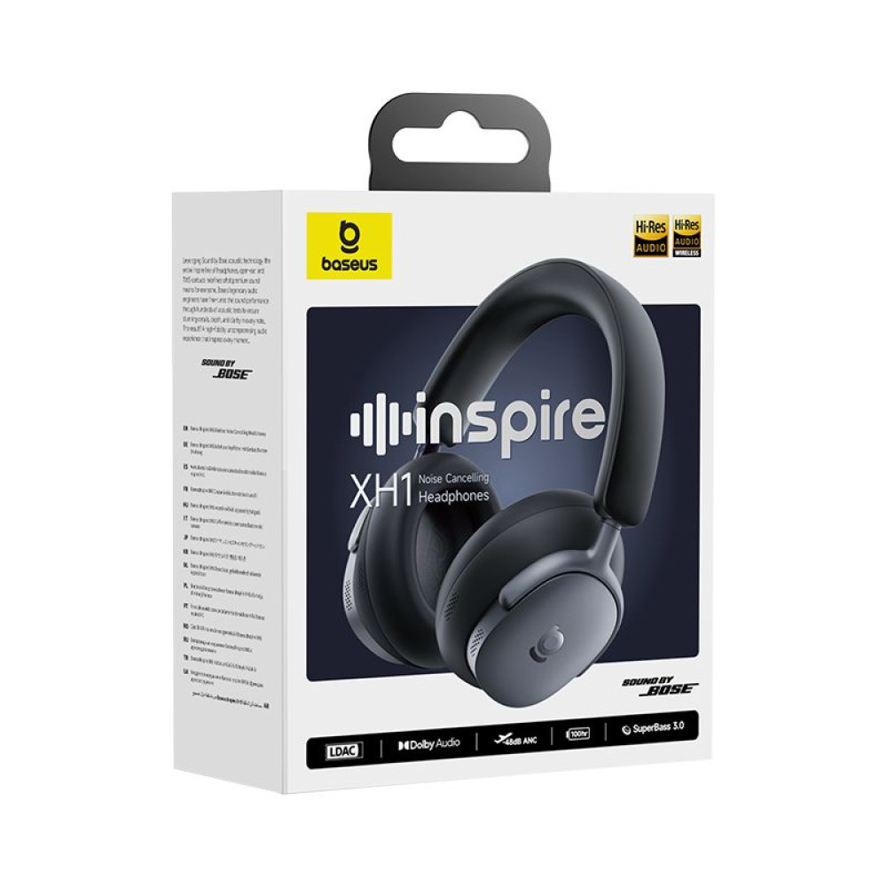 Bluetooth Слушалки Baseus Inspire XH1 Sound by Bose ANC Wireles (A00085701123-00), OVER-EAR