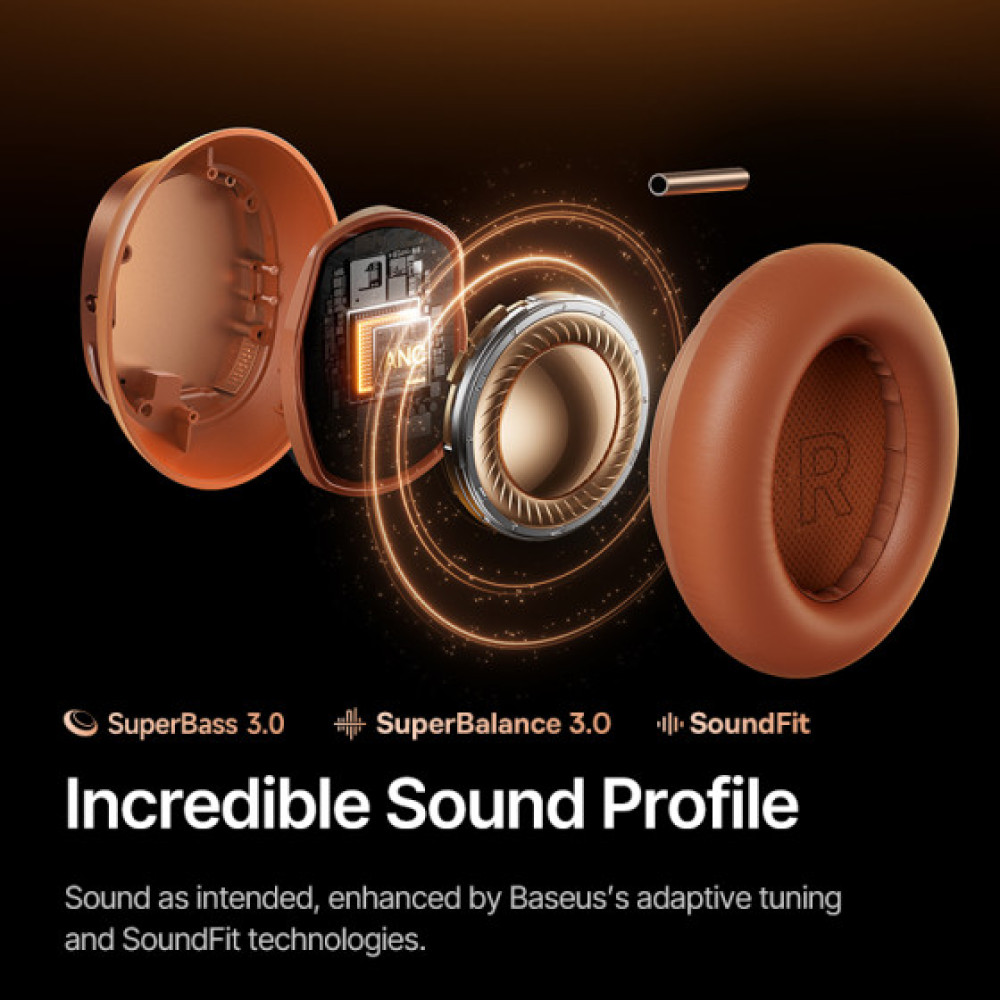 Bluetooth Слушалки Baseus Inspire XH1 Sound by Bose ANC Wireles (A0203600), OVER-EAR