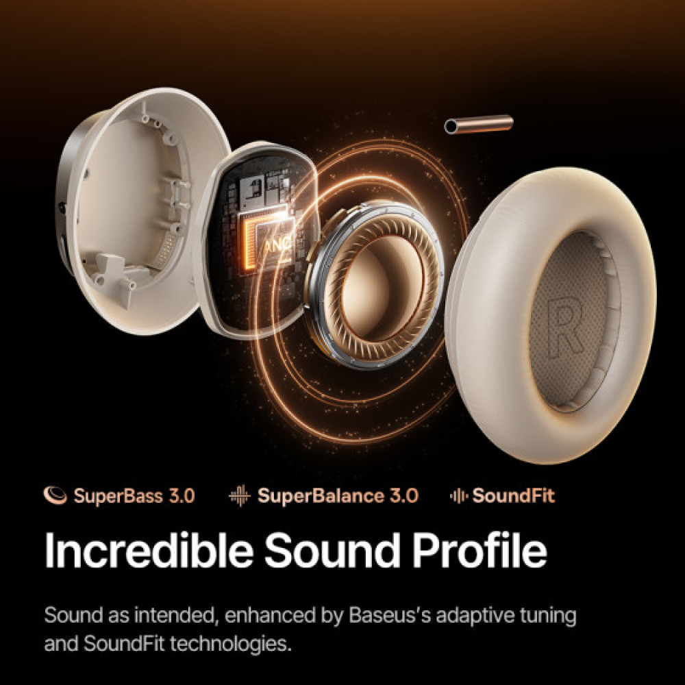 Bluetooth Слушалки Baseus Inspire XH1 Sound by Bose ANC Wireles (A00085701233-00), OVER-EAR