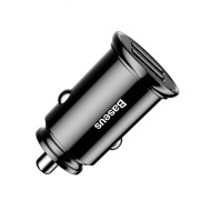  Зарядно за автомобил 12V BASEUS 15.5W, 2xUSB-A, 3.1A, Grain Car (CCALL-ML01)