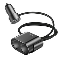 Зарядно за автомобил 12V BASEUS 80W - Разклонител за запалка (CRDYQ-01), 2xUSB-A, 2x12V Socket Зарядно за автомобил 12V BASEUS 80W - Разклонител за запалка (CRDYQ-01), 2xUSB-A, 2x12V Socket