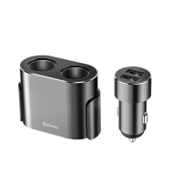 Зарядно за автомобил 12V BASEUS 80W - Разклонител за запалка (CRDYQ-01), 2xUSB-A, 2x12V Socket Зарядно за автомобил 12V BASEUS 80W - Разклонител за запалка (CRDYQ-01), 2xUSB-A, 2x12V Socket