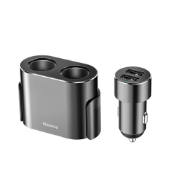 Зарядно за автомобил 12V BASEUS 80W - Разклонител за запалка (CRDYQ-01), 2xUSB-A, 2x12V Socket Зарядно за автомобил 12V BASEUS 80W - Разклонител за запалка (CRDYQ-01), 2xUSB-A, 2x12V Socket