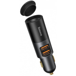 Зарядно за автомобил 12V BASEUS 120W, 2xUSB-A + извод за запалка, Cigarette Lighter Expansion (CCBT-D0G)  Зарядно за автомобил 12V BASEUS 120W, 2xUSB-A + извод за запалка, Cigarette Lighter Expansion (CCBT-D0G)