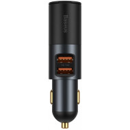 Зарядно за автомобил 12V BASEUS 120W, 2xUSB-A + извод за запалка, Cigarette Lighter Expansion (CCBT-D0G)  Зарядно за автомобил 12V BASEUS 120W, 2xUSB-A + извод за запалка, Cigarette Lighter Expansion (CCBT-D0G)