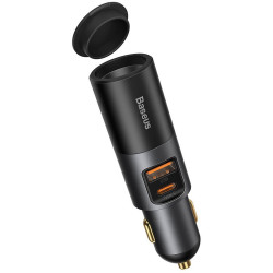 Зарядно за автомобил 12V BASEUS 120W, USB-A, USB-C + извод за запалка, Cigarette Lighter Expansion (CCBT-C0G) Зарядно за автомобил 12V BASEUS 120W, USB-A, USB-C + извод за запалка, Cigarette Lighter Expansion (CCBT-C0G)