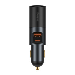 Зарядно за автомобил 12V BASEUS 120W, USB-A, USB-C + извод за запалка, Cigarette Lighter Expansion (CCBT-C0G) Зарядно за автомобил 12V BASEUS 120W, USB-A, USB-C + извод за запалка, Cigarette Lighter Expansion (CCBT-C0G)