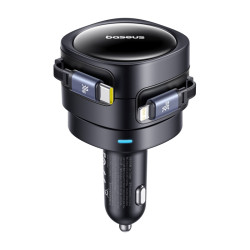Зарядно за автомобил 12V BASEUS Enjoyment Max (C00035507121-00) 60W + 2в1 кабел