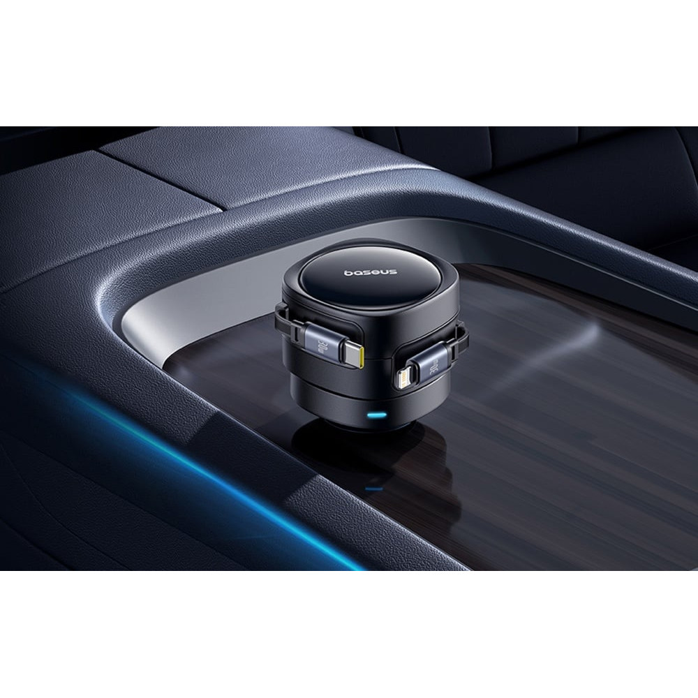 Зарядно за автомобил 12V BASEUS Enjoyment Max (C00035507121-00) 60W + 2в1 кабел