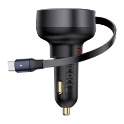 Зарядно за автомобил 12V BASEUS Enjoyment Pro (C00057802111-01), 60W + кабел Зарядно за автомобил 12V BASEUS Enjoyment Pro (C00057802111-01), 60W + кабел