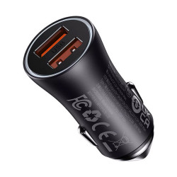 Зарядно за автомобил 12V BASEUS 60W, 2xUSB-A, Golden Contactor Max Dual (CGJM000013) Зарядно за автомобил 12V BASEUS 60W, 2xUSB-A, Golden Contactor Max Dual (CGJM000013)