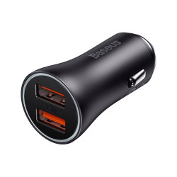 Зарядно за автомобил 12V BASEUS 60W, 2xUSB-A, Golden Contactor Max Dual (CGJM000013) Зарядно за автомобил 12V BASEUS 60W, 2xUSB-A, Golden Contactor Max Dual (CGJM000013)