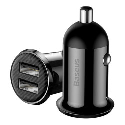 Зарядно за автомобил 12V BASEUS 24W, 4.8A - 2xUSB-A Grain Pro - (CCALLP-01)          Зарядно за автомобил 12V BASEUS 24W, 4.8A - 2xUSB-A Grain Pro - (CCALLP-01)