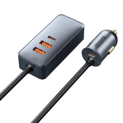 Зарядно за автомобил 12V BASEUS 120W - Share Together PPS multi-port (CCBT-A0G), 2xUSB-A, 2xUSB-C Зарядно за автомобил 12V BASEUS 120W - Share Together PPS multi-port (CCBT-A0G), 2xUSB-A, 2xUSB-C