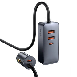 Зарядно за автомобил 12V BASEUS 120W - Share Together PPS multi-port (CCBT-A0G), 2xUSB-A, 2xUSB-C Зарядно за автомобил 12V BASEUS 120W - Share Together PPS multi-port (CCBT-A0G), 2xUSB-A, 2xUSB-C