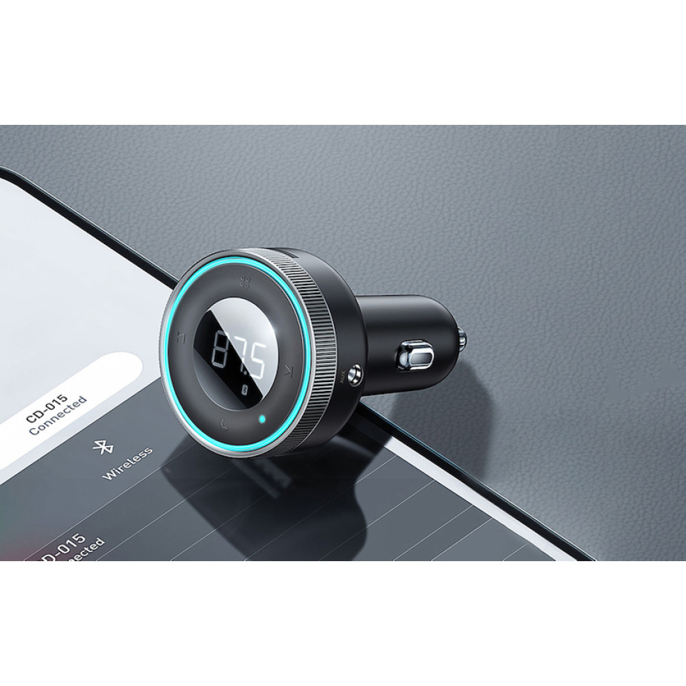 Трансмитер BASEUS - Enjoy Series (CCLH-01), MP3 Wireless 17W, 2xUSB-A,3.5mm, TF/Micro SD, 3.4A