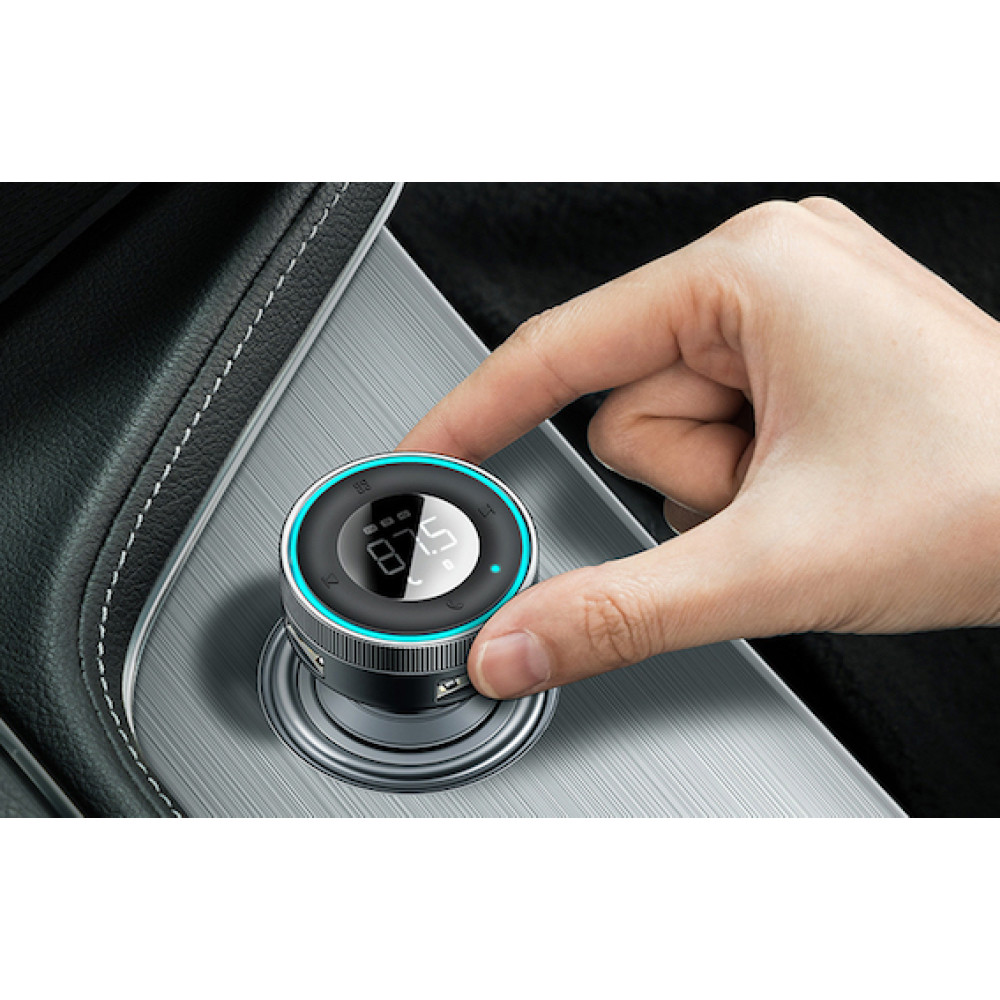 Трансмитер BASEUS - Enjoy Series (CCLH-01), MP3 Wireless 17W, 2xUSB-A,3.5mm, TF/Micro SD, 3.4A