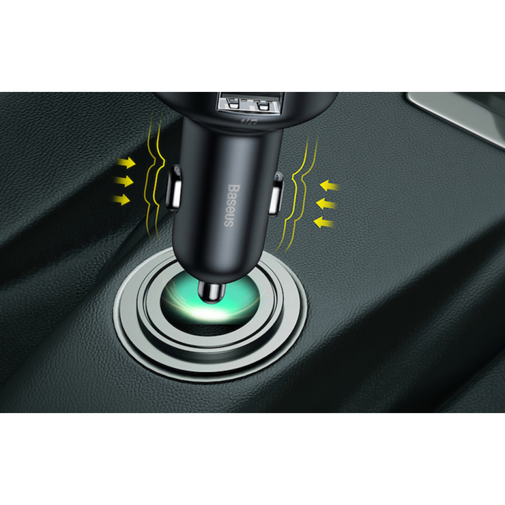 Трансмитер BASEUS - Enjoy Series (CCLH-01), MP3 Wireless 17W, 2xUSB-A,3.5mm, TF/Micro SD, 3.4A