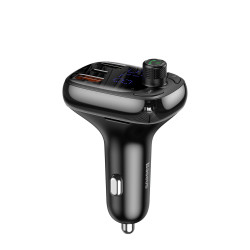 Трансмитер BASEUS 36W - (CCTM-B01), MP3 Wireless, USB-C, 2xUSB-A, Micro SD, T-typed S-13  / CCMT000101 Трансмитер BASEUS 36W - (CCTM-B01), MP3 Wireless, USB-C, 2xUSB-A, Micro SD, T-typed S-13  / CCMT000101