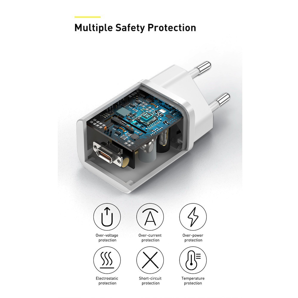 Зарядно устройство 220V BASEUS 25W, USB-C, Super Si (CCSP020102)