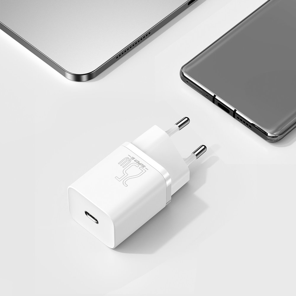 Зарядно устройство 220V BASEUS 25W, USB-C, Super Si (CCSP020102)