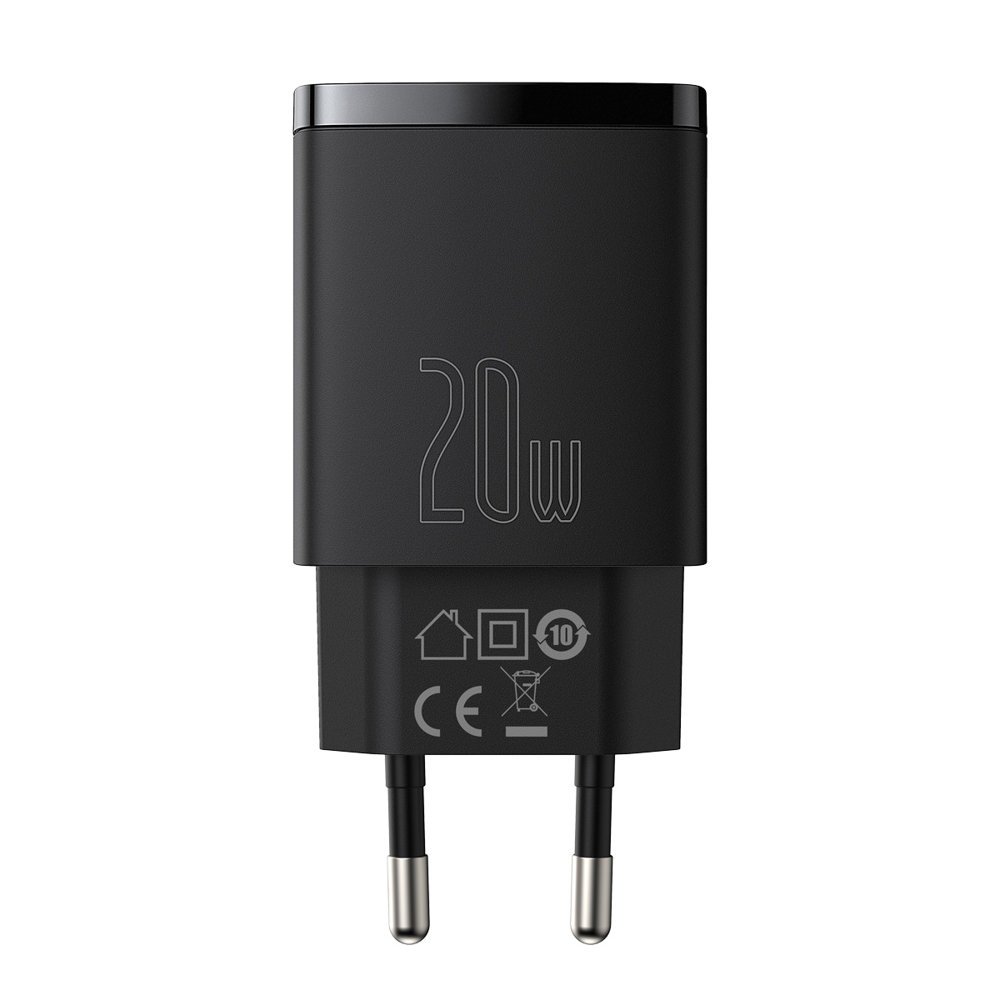         Зарядно устройство 220V BASEUS 20W, USB-A, USB-C, 3A, Compact (CCXJ-B01) 