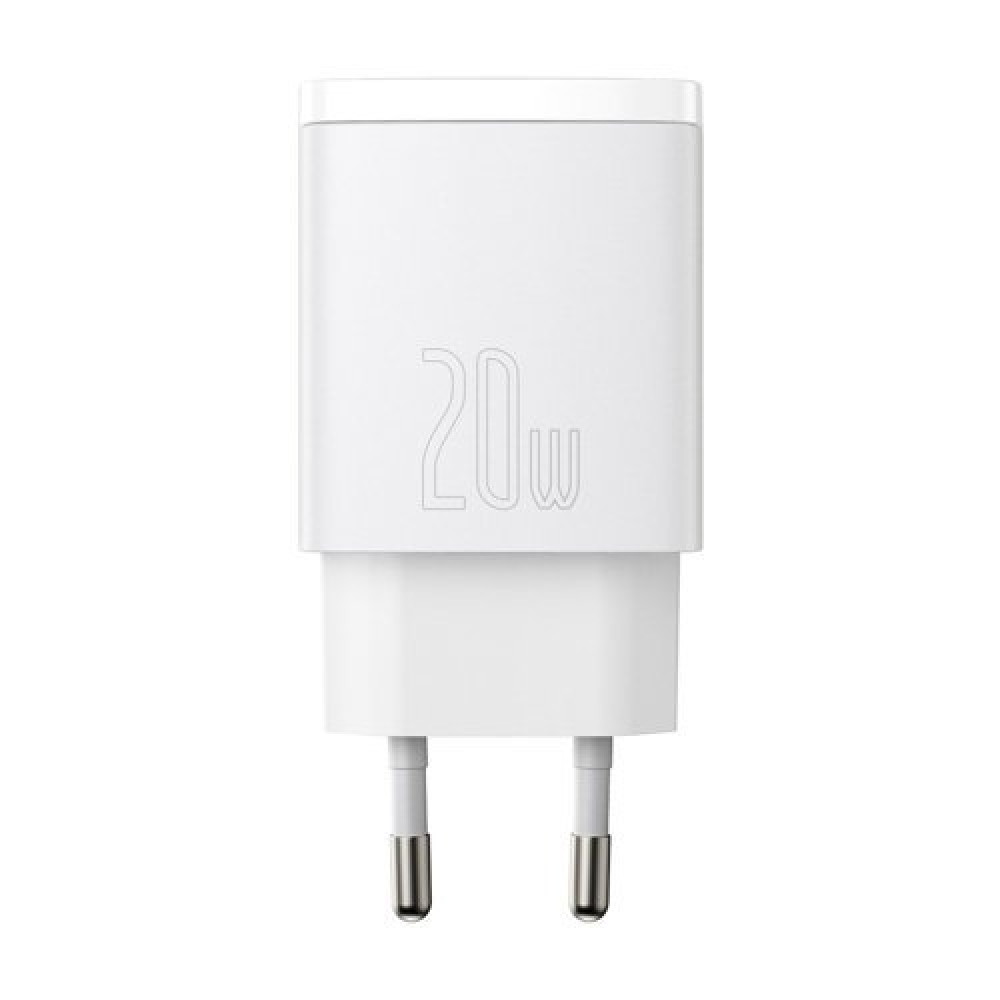   Зарядно устройство 220V BASEUS 20W, USB-A, USB-C, 3A, Compact (CCXJ-B02) 