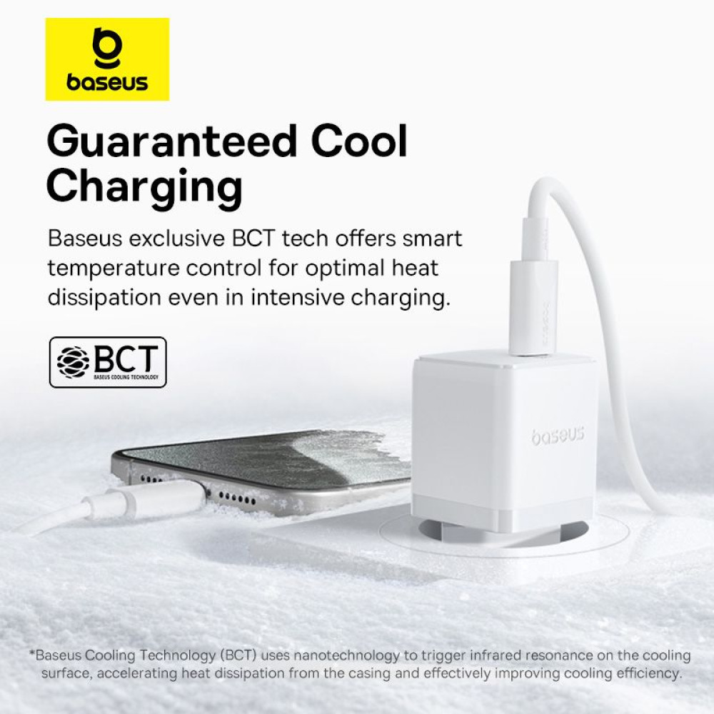Зарядно устройство BASEUS 30W, 220V, USB-C - Palm fast + кабел (P10111605213-01)