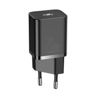 Зарядно устройство 220V BASEUS 20W, USB-C + кабел Type-C към Lightning - Super Si (TZCCSUP-B01)