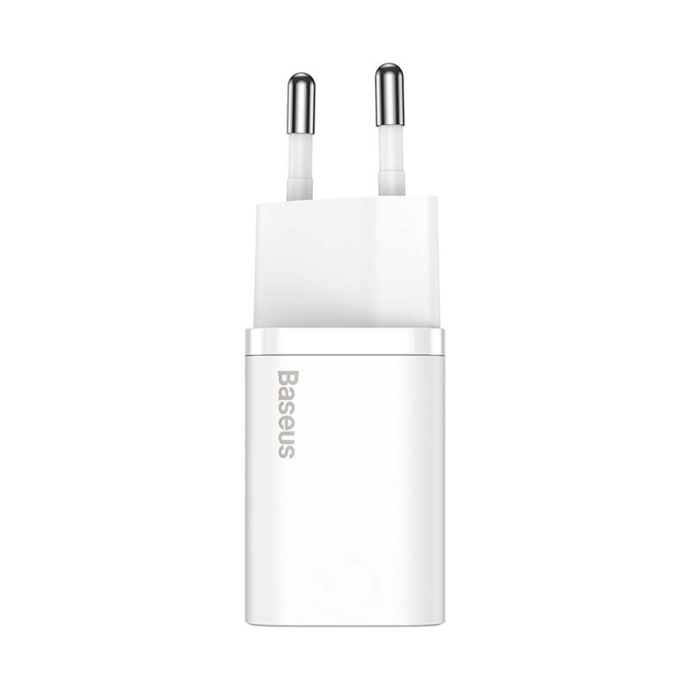 Зарядно устройство 220V BASEUS 20W, USB-C + кабел Type-C към Lightning - Super Si (TZCCSUP-B02)