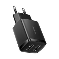 Зарядно устройство 220V BASEUS - Compact (CCXJ010201) 10.5W, 2 x USB-A   Зарядно устройство 220V BASEUS - Compact (CCXJ010201) 10.5W, 2 x USB-A