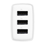 Зарядно устройство 220V BASEUS - Compact Quick (CCXJ020102) 17W, 3 x USB-A  Зарядно устройство 220V BASEUS - Compact Quick (CCXJ020102) 17W, 3 x USB-A