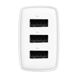 Зарядно устройство 220V BASEUS - Compact Quick (CCXJ020102) 17W, 3 x USB-A  Зарядно устройство 220V BASEUS - Compact Quick (CCXJ020102) 17W, 3 x USB-A